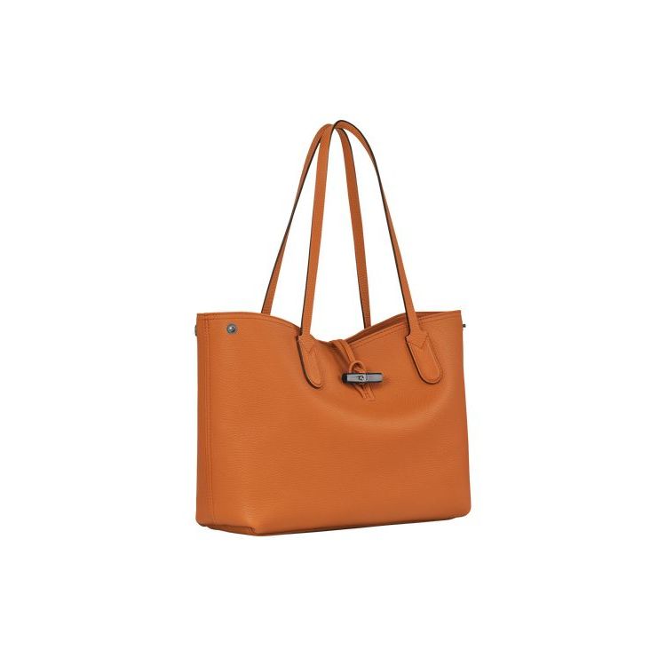 Sacs À Bandoulière Longchamp Saffron Cuir Orange | 79613-VTOE