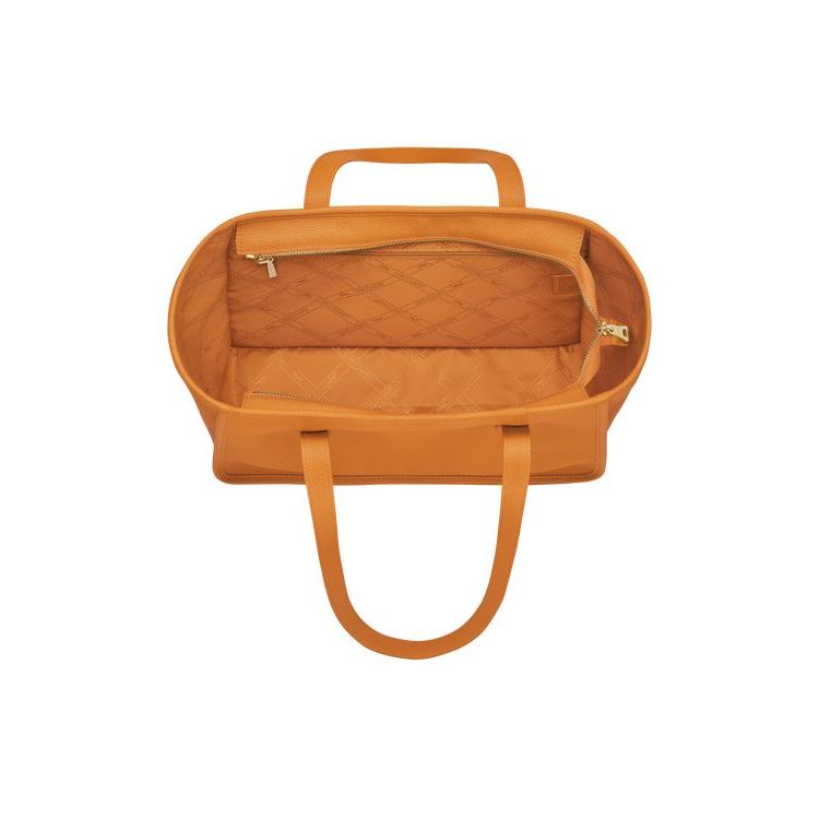 Sacs À Bandoulière Longchamp Saffron Cuir Orange | 82710-UHYS