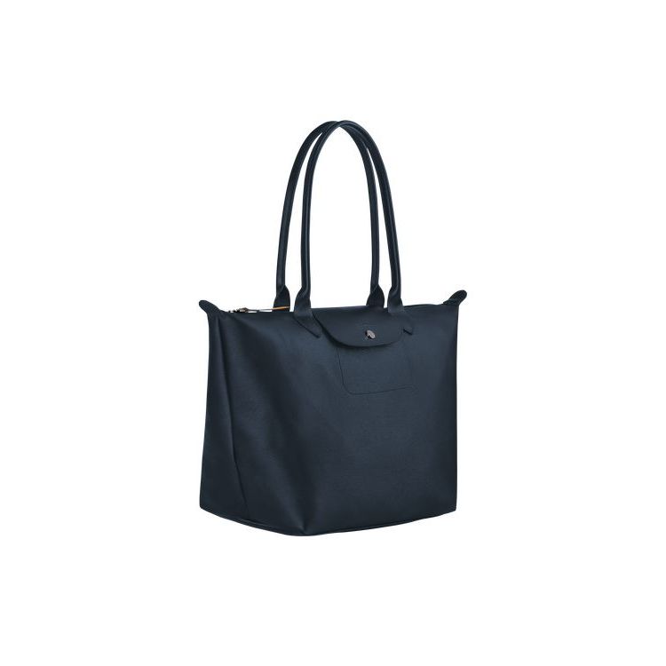 Sacs À Bandoulière Longchamp Shopping L Tela Bleu Marine | 45081-RPSN