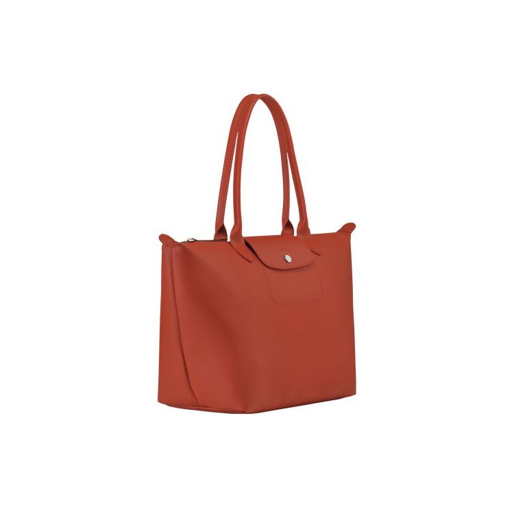 Sacs À Bandoulière Longchamp Shopping L Terracotta Tela Orange | 67850-IURF