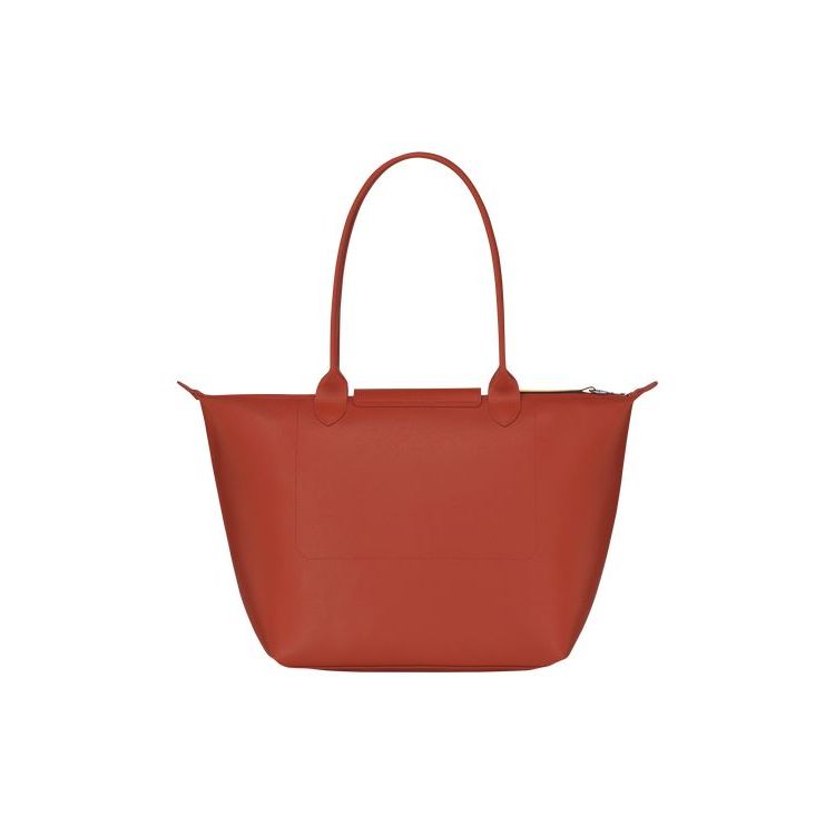 Sacs À Bandoulière Longchamp Shopping L Terracotta Tela Orange | 67850-IURF