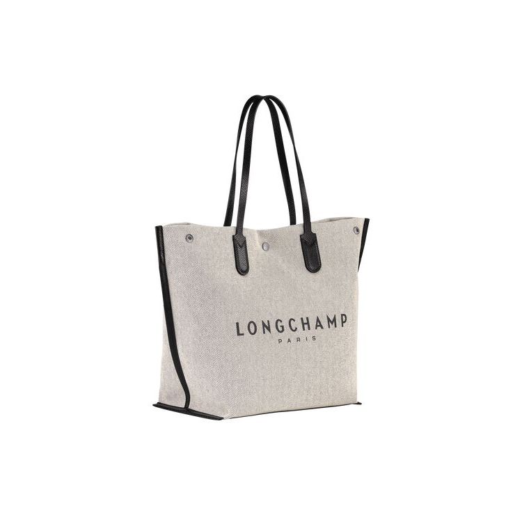 Sacs À Bandoulière Longchamp Shopping L Ecru Tela Beige | 97165-ZJQR