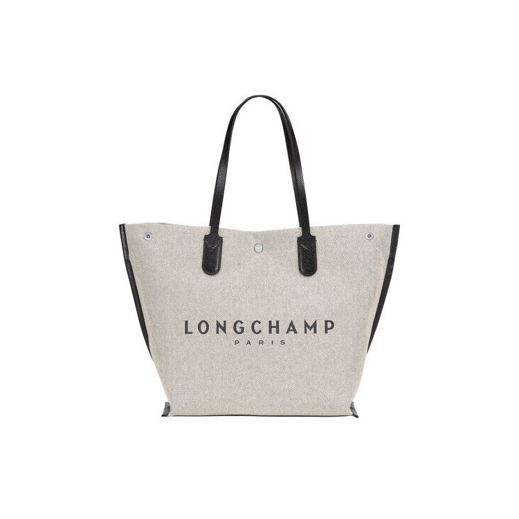 Sacs À Bandoulière Longchamp Shopping L Ecru Tela Beige | 97165-ZJQR