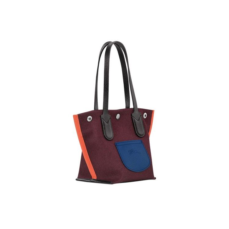 Sacs À Bandoulière Longchamp Shopping Xs Tela Bordeaux | 93071-JDZV