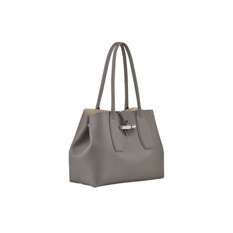 Sacs À Bandoulière Longchamp Turtledove Cuir Grise | 24598-UJDZ