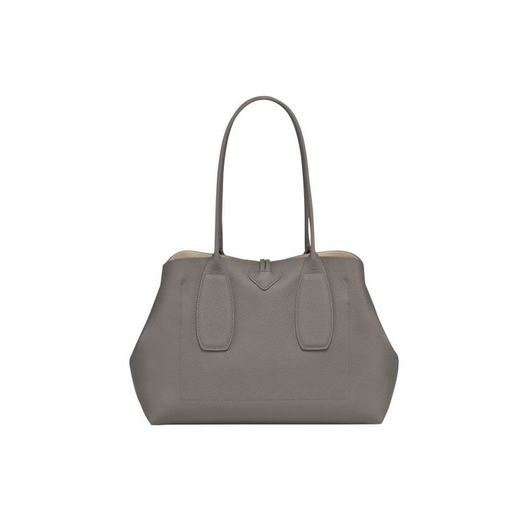 Sacs À Bandoulière Longchamp Turtledove Cuir Grise | 24598-UJDZ