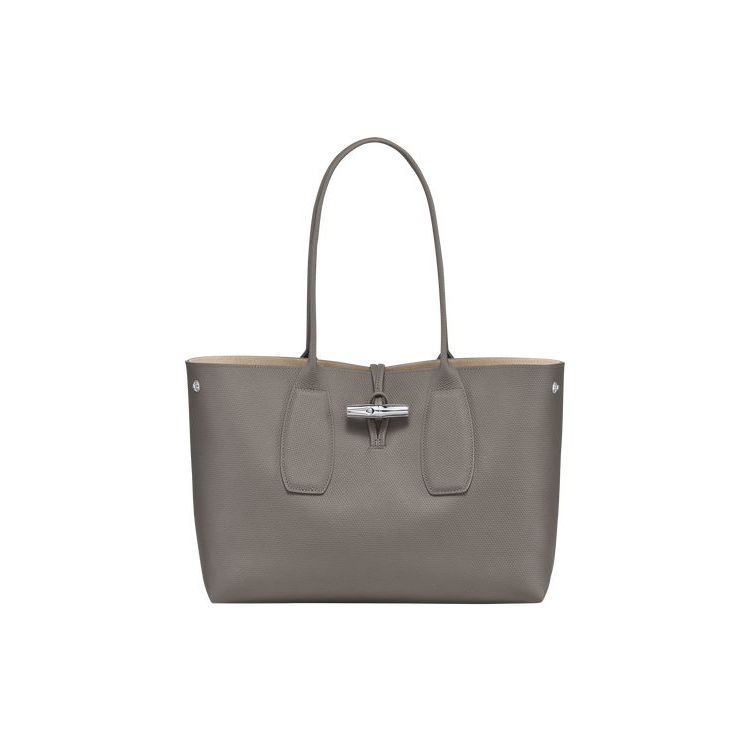 Sacs À Bandoulière Longchamp Turtledove Cuir Grise | 24598-UJDZ