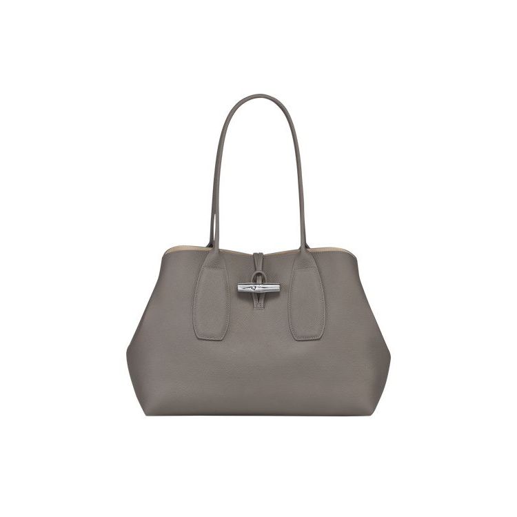 Sacs À Bandoulière Longchamp Turtledove Cuir Grise | 24598-UJDZ