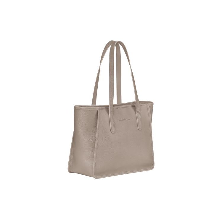 Sacs À Bandoulière Longchamp Turtledove Cuir Grise | 40378-CMEG