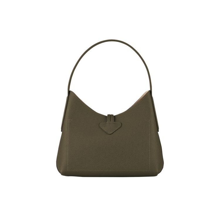 Sacs À Bandoulière Longchamp Xs Cuir Kaki | 82915-QFLG