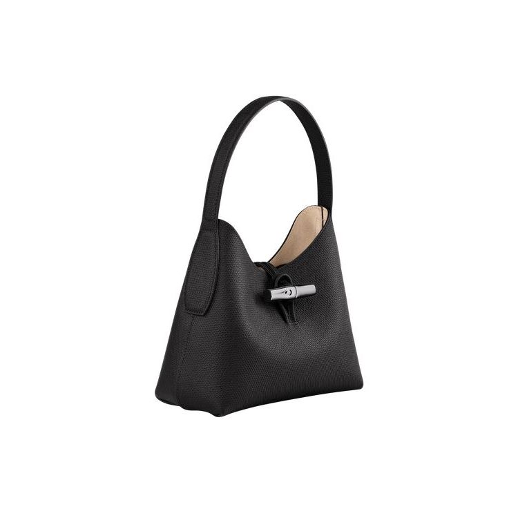 Sacs À Bandoulière Longchamp Xs Cuir Noir | 58763-XIHP