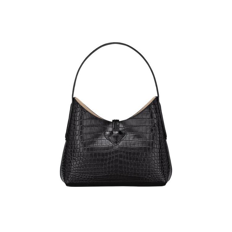 Sacs À Bandoulière Longchamp Xs Cuir Noir | 70824-KPEX