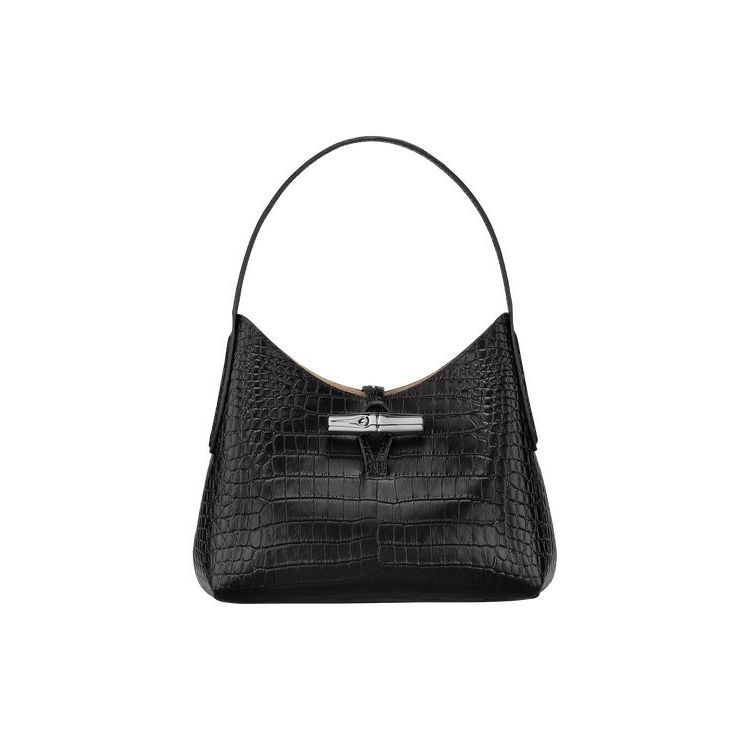 Sacs À Bandoulière Longchamp Xs Cuir Noir | 70824-KPEX