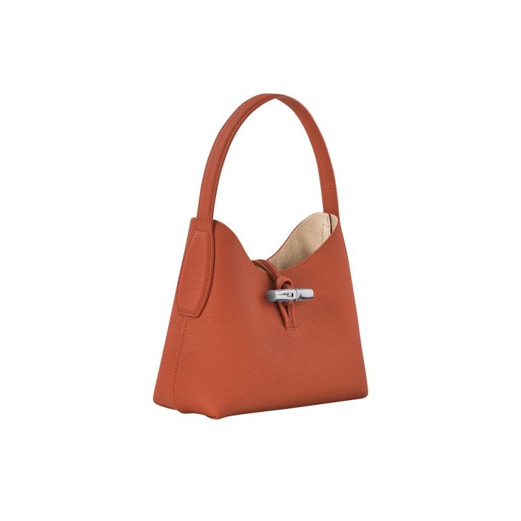 Sacs À Bandoulière Longchamp Xs Cuir Rouge Foncé | 98563-CSIQ