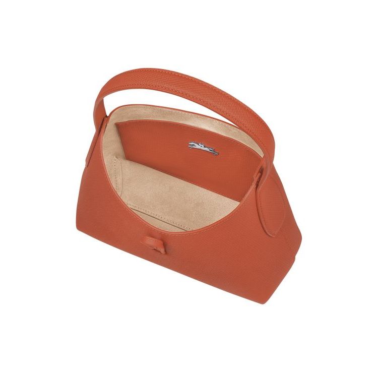 Sacs À Bandoulière Longchamp Xs Cuir Rouge Foncé | 98563-CSIQ