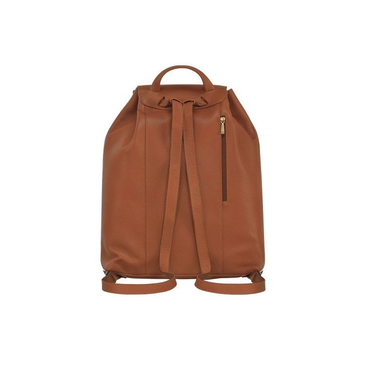 Sacs À Dos Longchamp Caramel Cuir Marron | 63985-IZUA