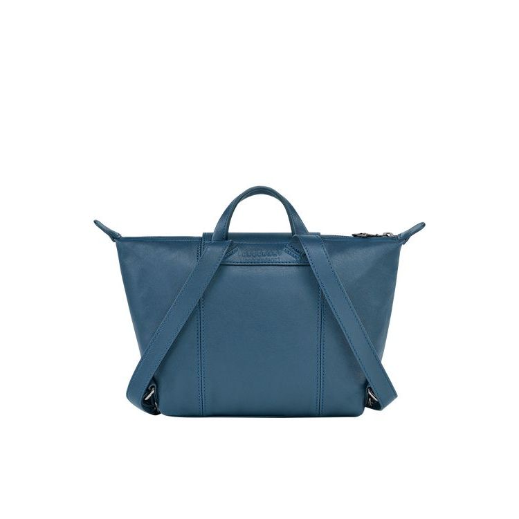 Sacs À Dos Longchamp Cuir Bleu | 17690-EMSI