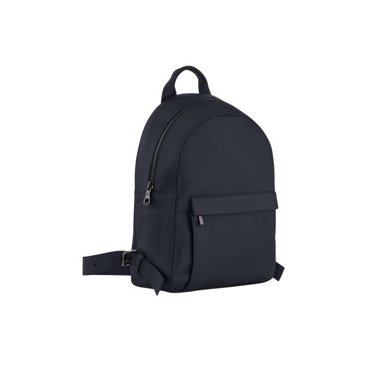 Sacs À Dos Longchamp Cuir Bleu | 79284-DZMV