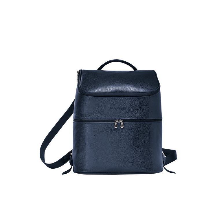 Sacs À Dos Longchamp Cuir Bleu Marine | 86592-XEFH