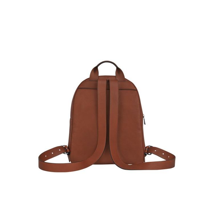 Sacs À Dos Longchamp Cuir Marron | 13709-KNSE