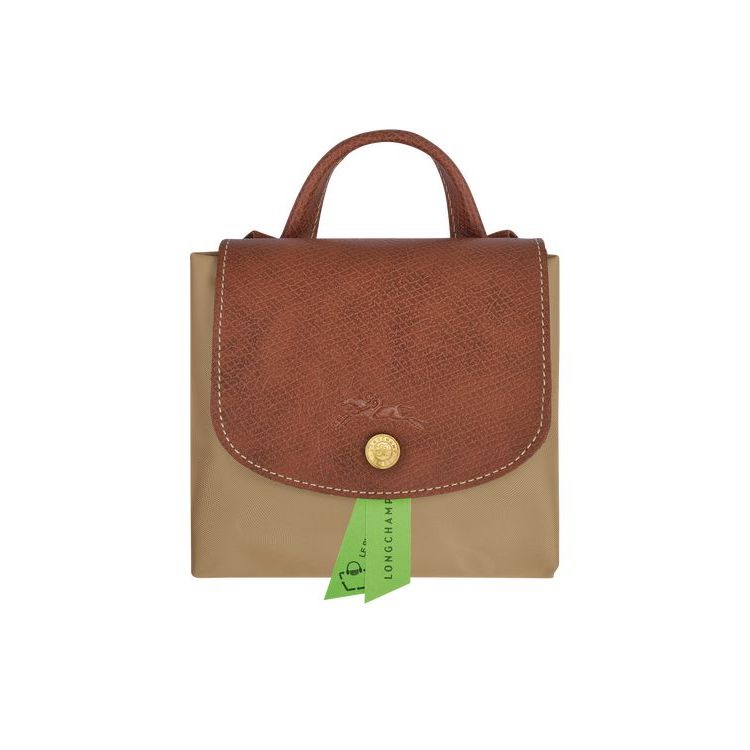 Sacs À Dos Longchamp Desert Recycled canvas Kaki | 38249-PKJL