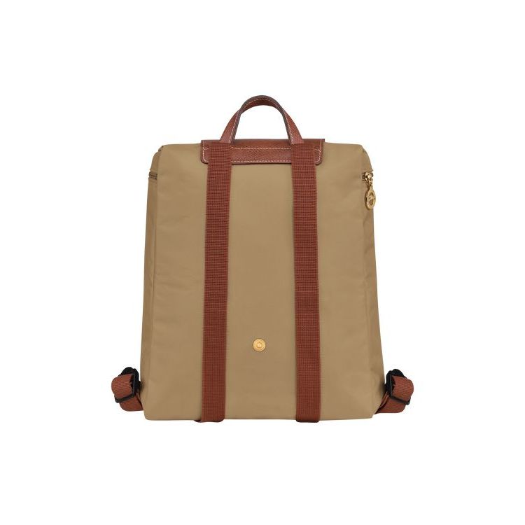 Sacs À Dos Longchamp Desert Recycled canvas Kaki | 75830-NLYX