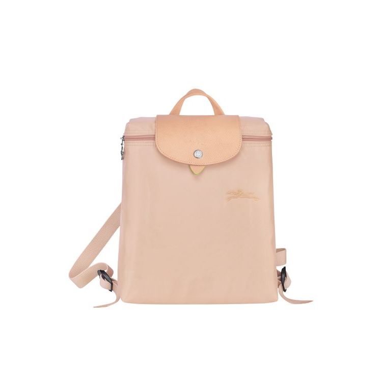 Sacs À Dos Longchamp Flowers Recycled canvas Rose Clair | 13286-STWY