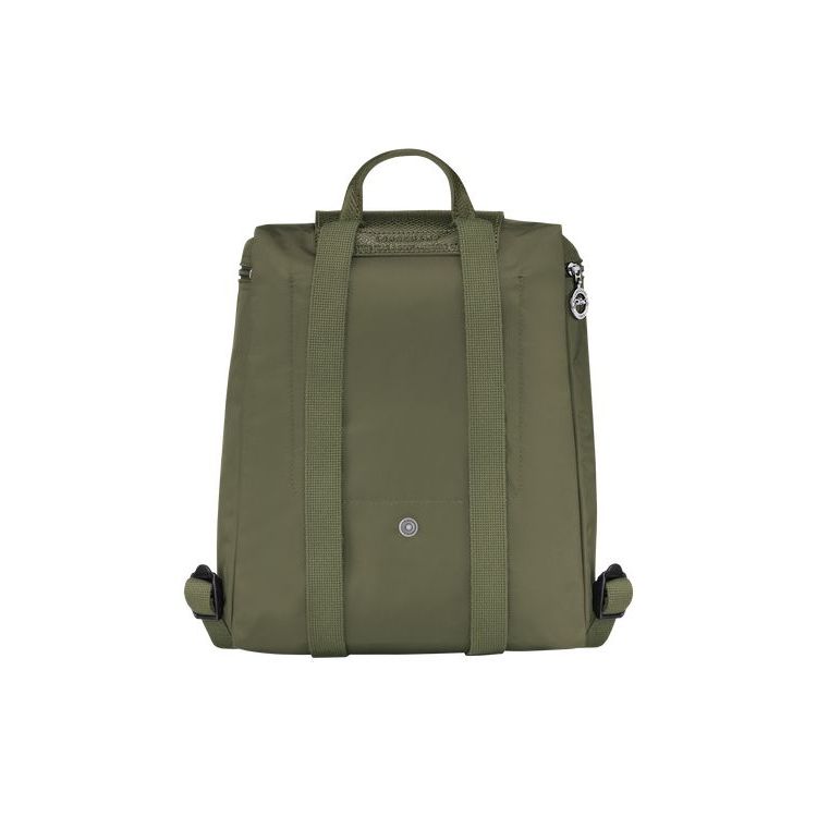 Sacs À Dos Longchamp Forest Recycled canvas Vert | 20196-RBJN