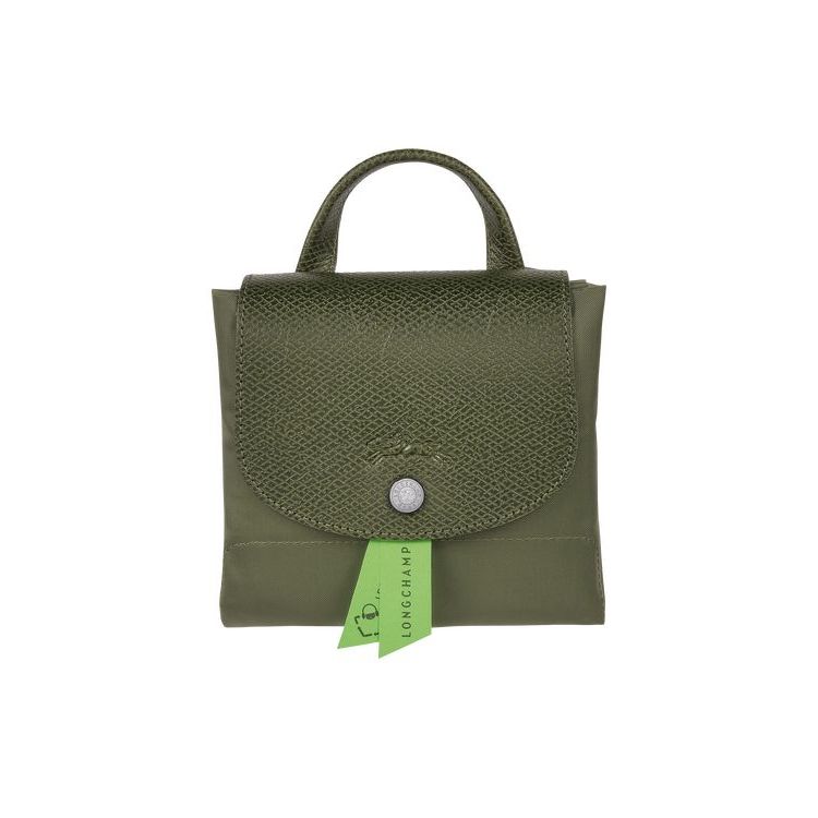 Sacs À Dos Longchamp Forest Recycled canvas Vert | 20196-RBJN