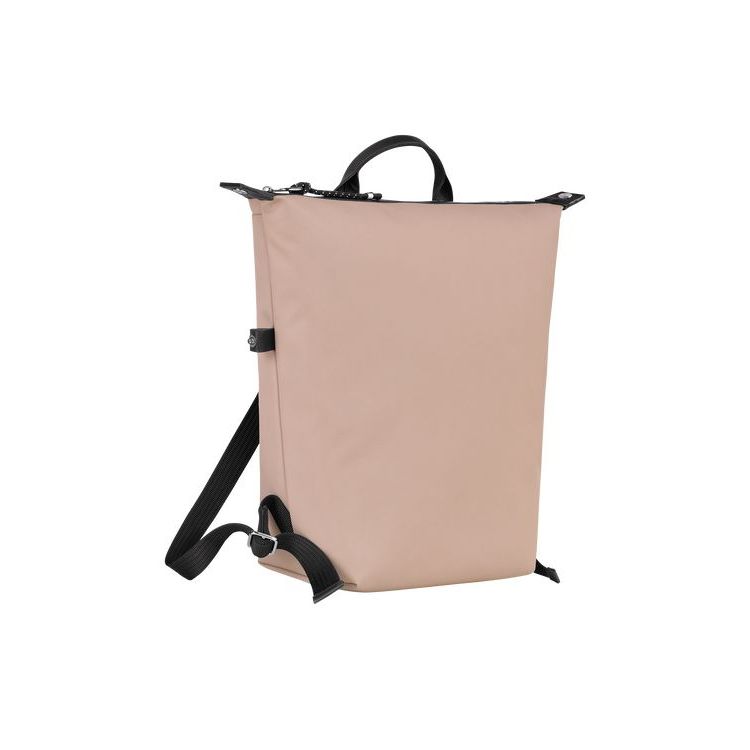 Sacs À Dos Longchamp Hawthorn Recycled canvas Rose | 03754-ABOP