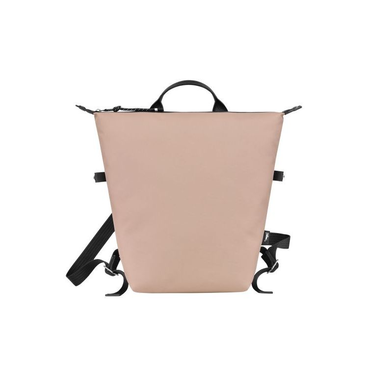 Sacs À Dos Longchamp Hawthorn Recycled canvas Rose | 03754-ABOP