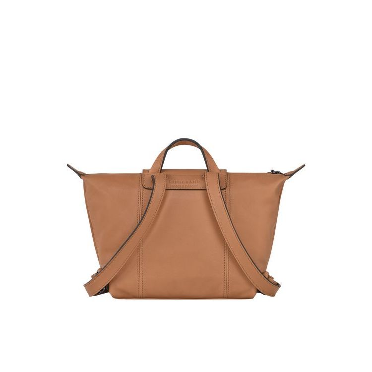 Sacs À Dos Longchamp Hazelnut Cuir Beige | 73690-PARG