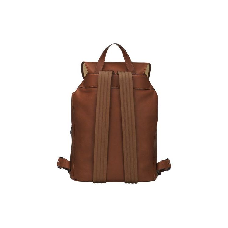 Sacs À Dos Longchamp M Cuir Marron | 74109-GWTP