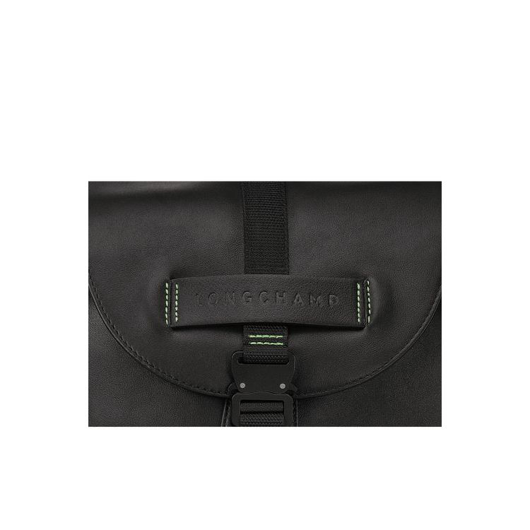 Sacs À Dos Longchamp M Cuir Noir | 58163-GCYS