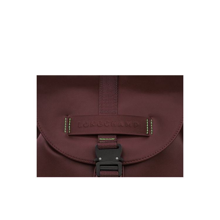 Sacs À Dos Longchamp M Cuir Rouge | 12940-HXRL