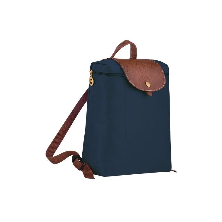 Sacs À Dos Longchamp Recycled canvas Bleu Marine | 23047-RXLN