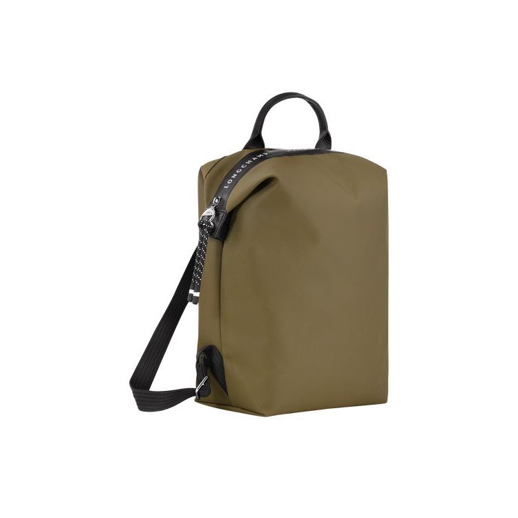 Sacs À Dos Longchamp Recycled canvas Kaki | 93860-NUFE