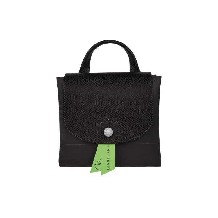 Sacs À Dos Longchamp Recycled canvas Noir | 09765-JYIK