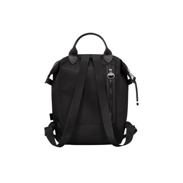 Sacs À Dos Longchamp Recycled canvas Noir | 53064-FGMS