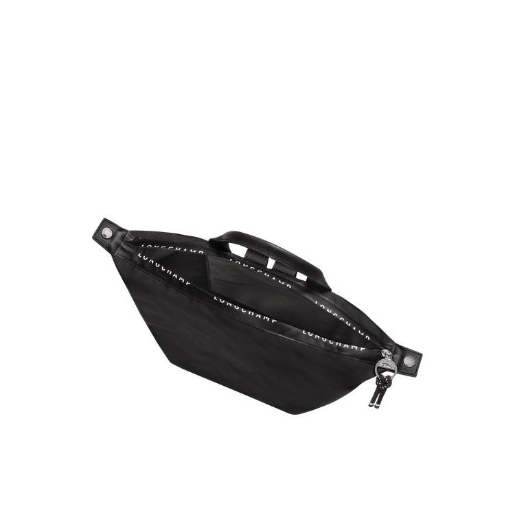 Sacs À Dos Longchamp Recycled canvas Noir | 53064-FGMS