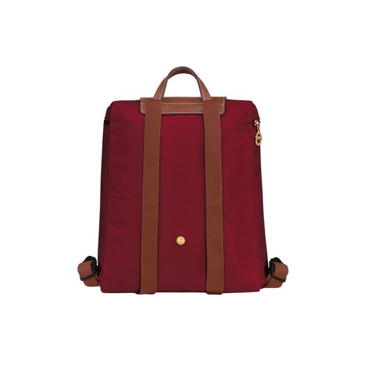 Sacs À Dos Longchamp Recycled canvas Rouge | 24915-JWEQ