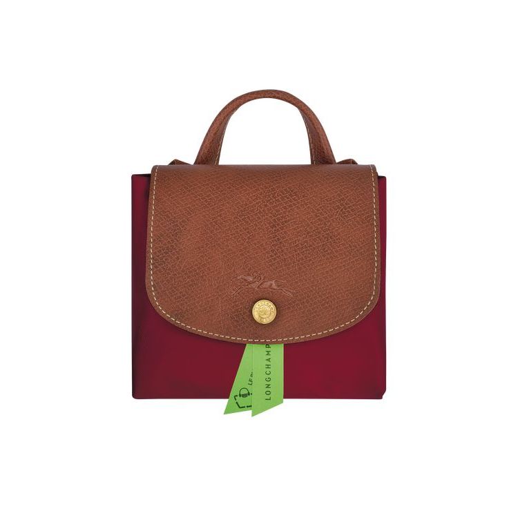 Sacs À Dos Longchamp Recycled canvas Rouge | 24915-JWEQ