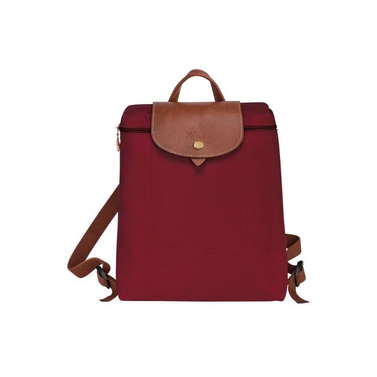 Sacs À Dos Longchamp Recycled canvas Rouge | 24915-JWEQ