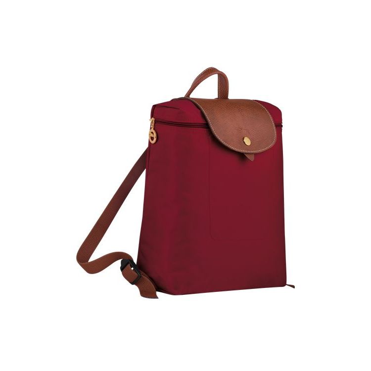 Sacs À Dos Longchamp Recycled canvas Rouge | 83425-BVUE