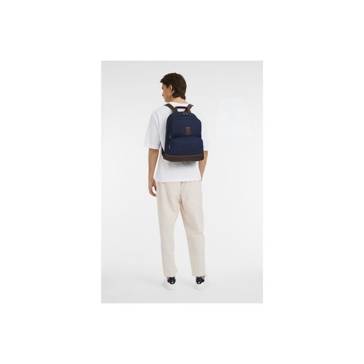 Sacs À Dos Longchamp Tela Bleu | 23706-DFBT