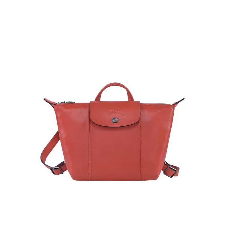 Sacs À Dos Longchamp Terracotta Cuir Orange | 89724-ITYH