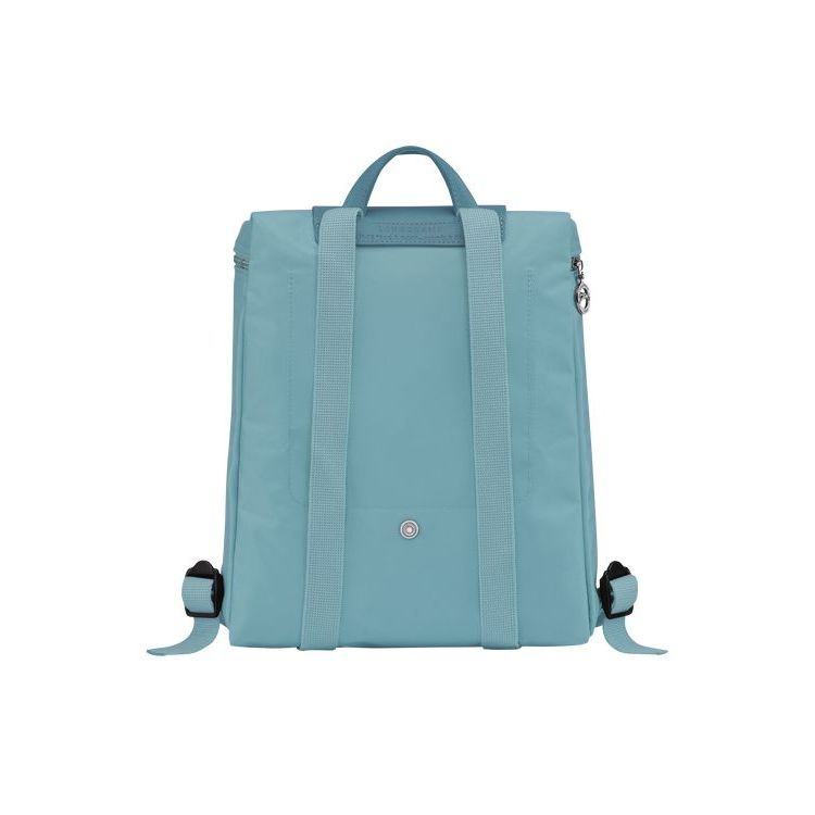 Sacs À Dos Longchamp Thunderstorm Recycled canvas Bleu | 04362-DZXQ