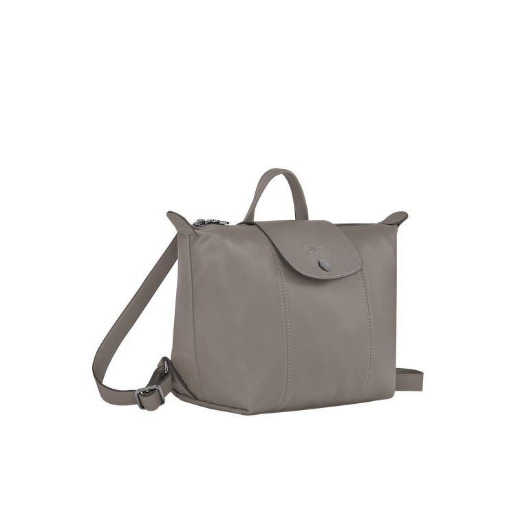 Sacs À Dos Longchamp Turtledove Cuir Grise | 49168-YLJV