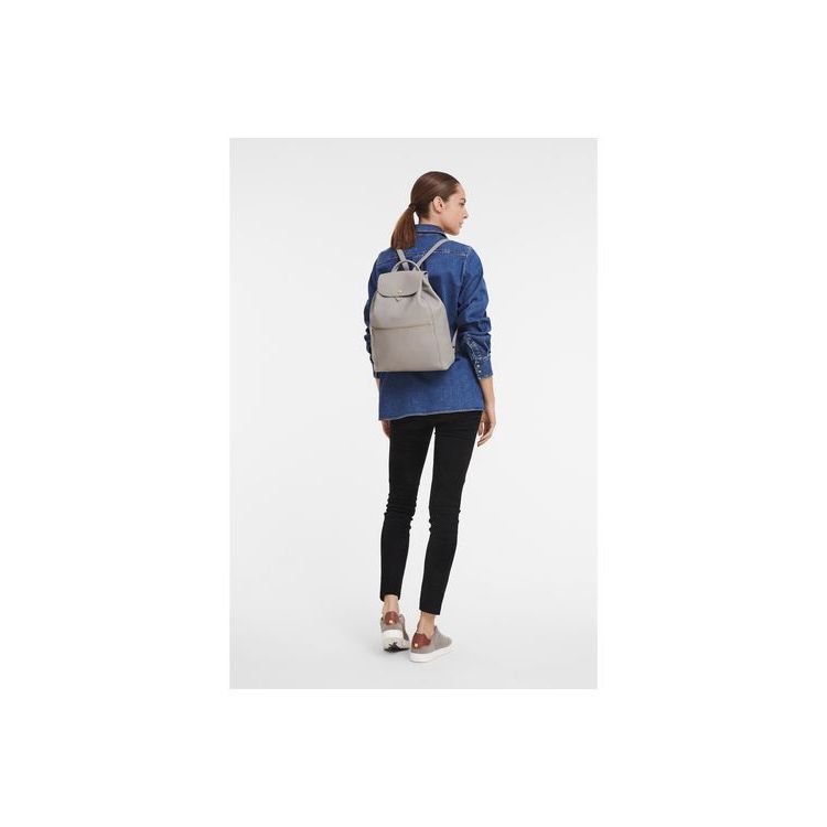 Sacs À Dos Longchamp Turtledove Cuir Grise | 82613-XTCH