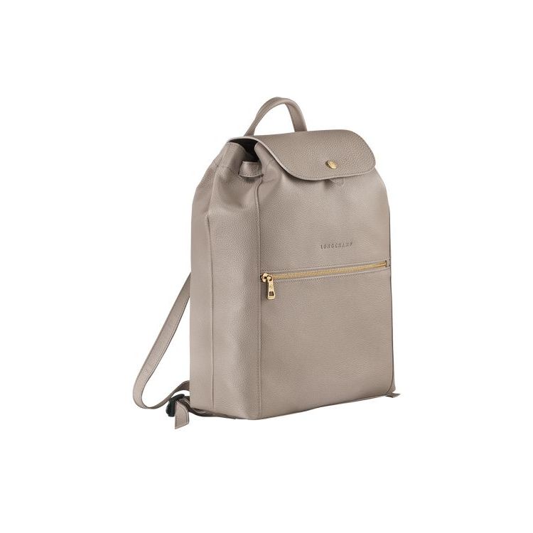 Sacs À Dos Longchamp Turtledove Cuir Grise | 82613-XTCH